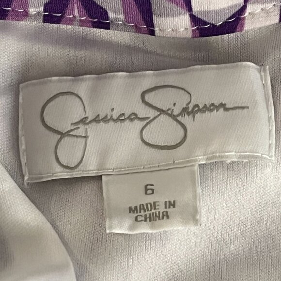 Jessica Simpson Dress Womens 6 Small A Line Blue Purple Casual Work Stretch - Picture 11 of 12